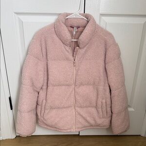 Pink Platinum Blush Sherpa Coat